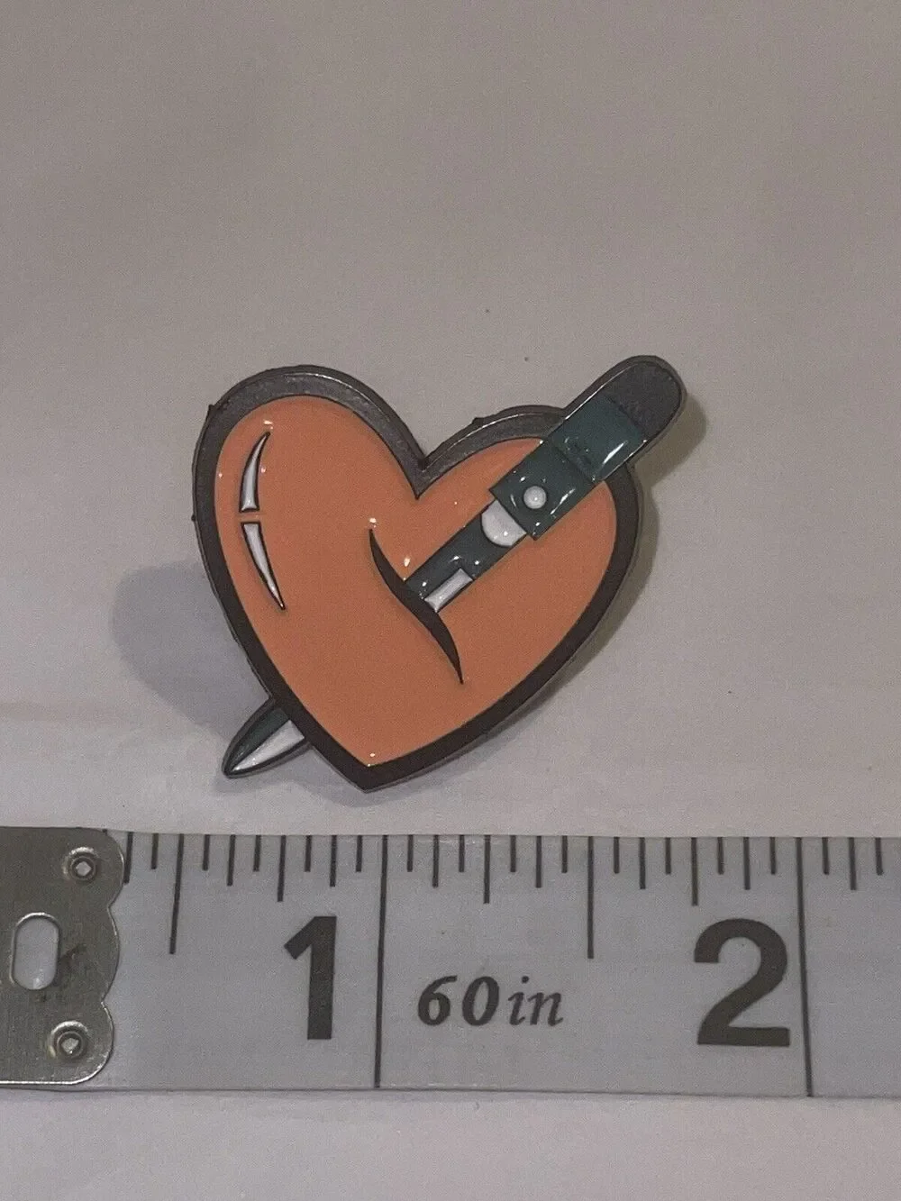 Heart Halloween Horror Pin Brooch